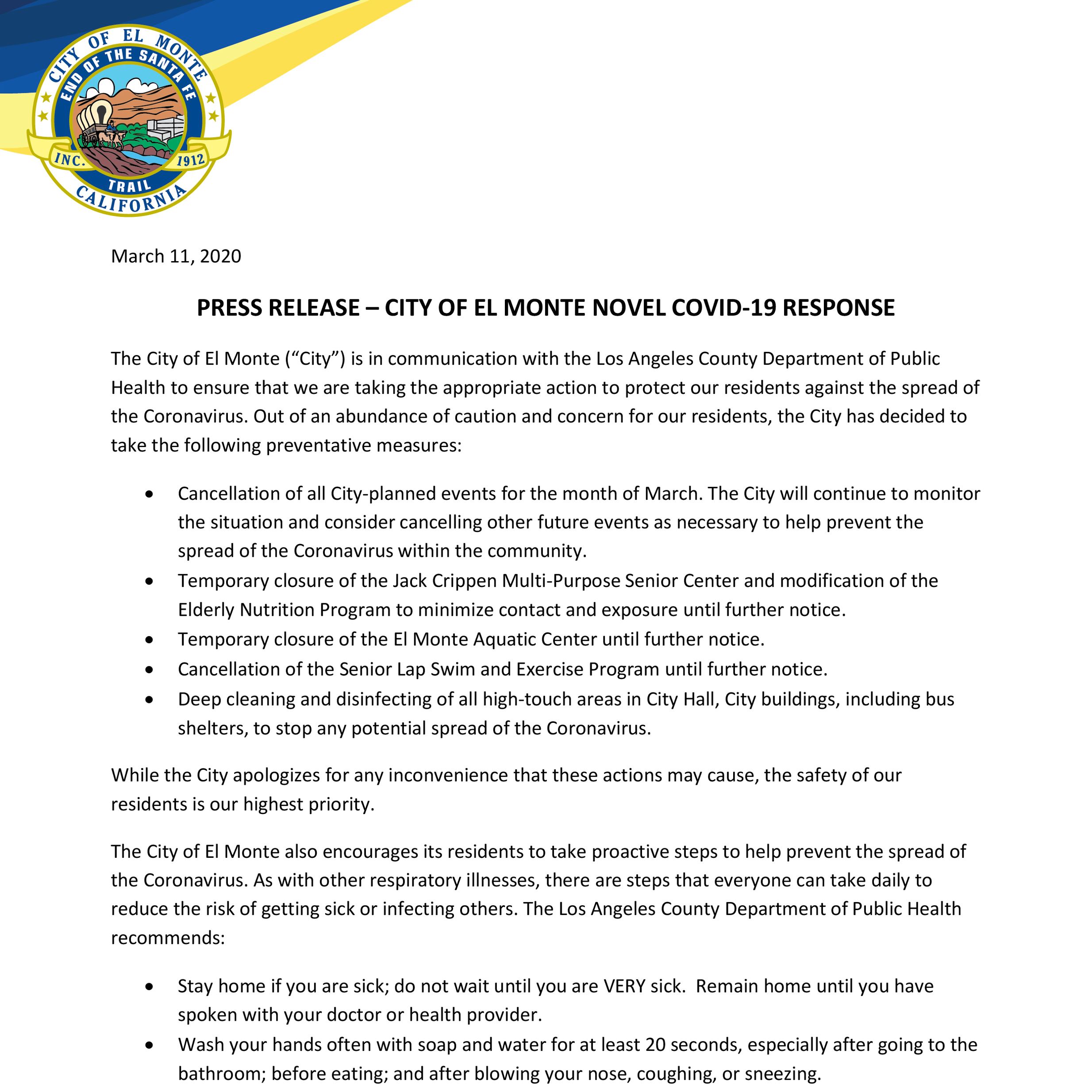 MEDIA RELEASE-COVID-19 RESPONSE-031120-SOCIAL MEDIA-1 Web