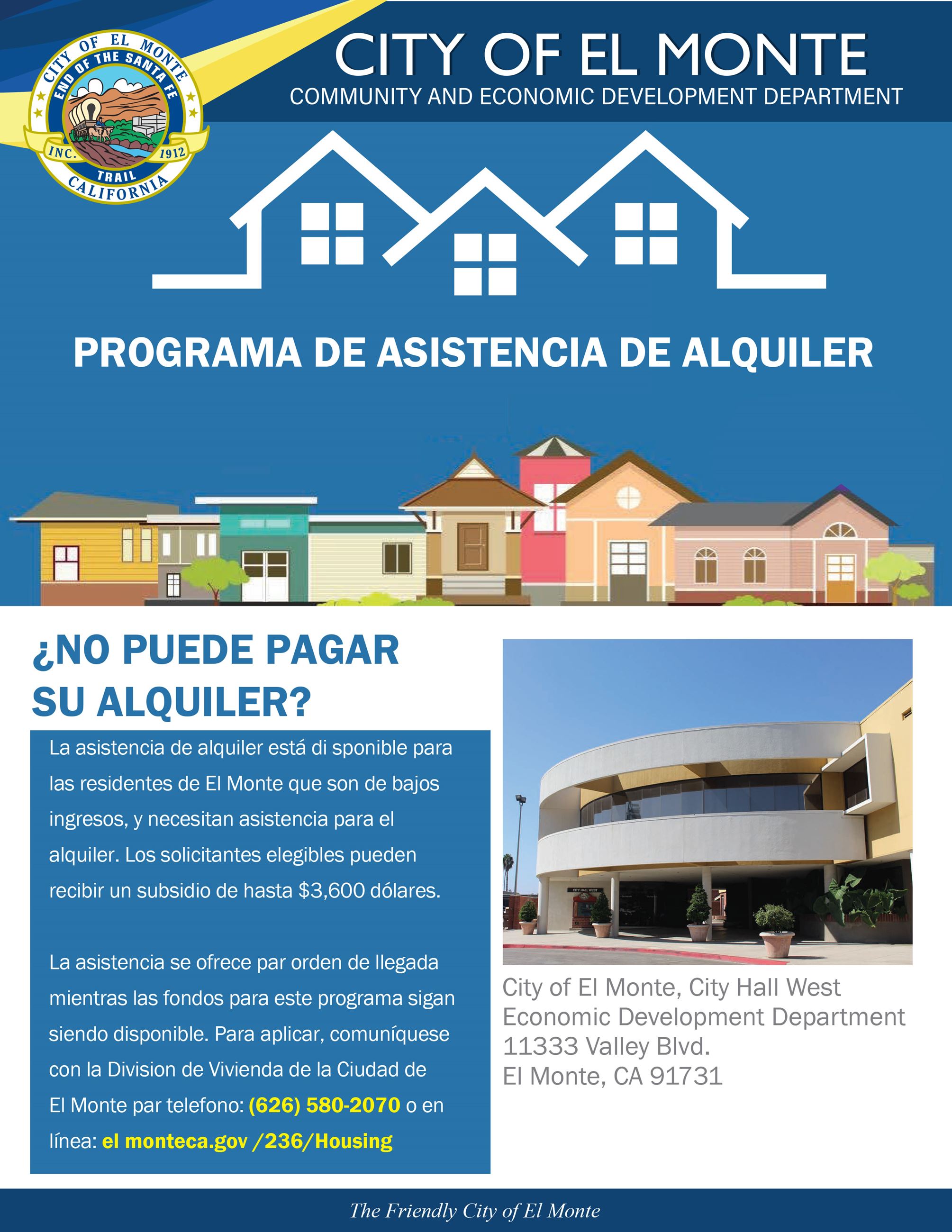 CDBG Rental Assistance-Spanish Flyer 2