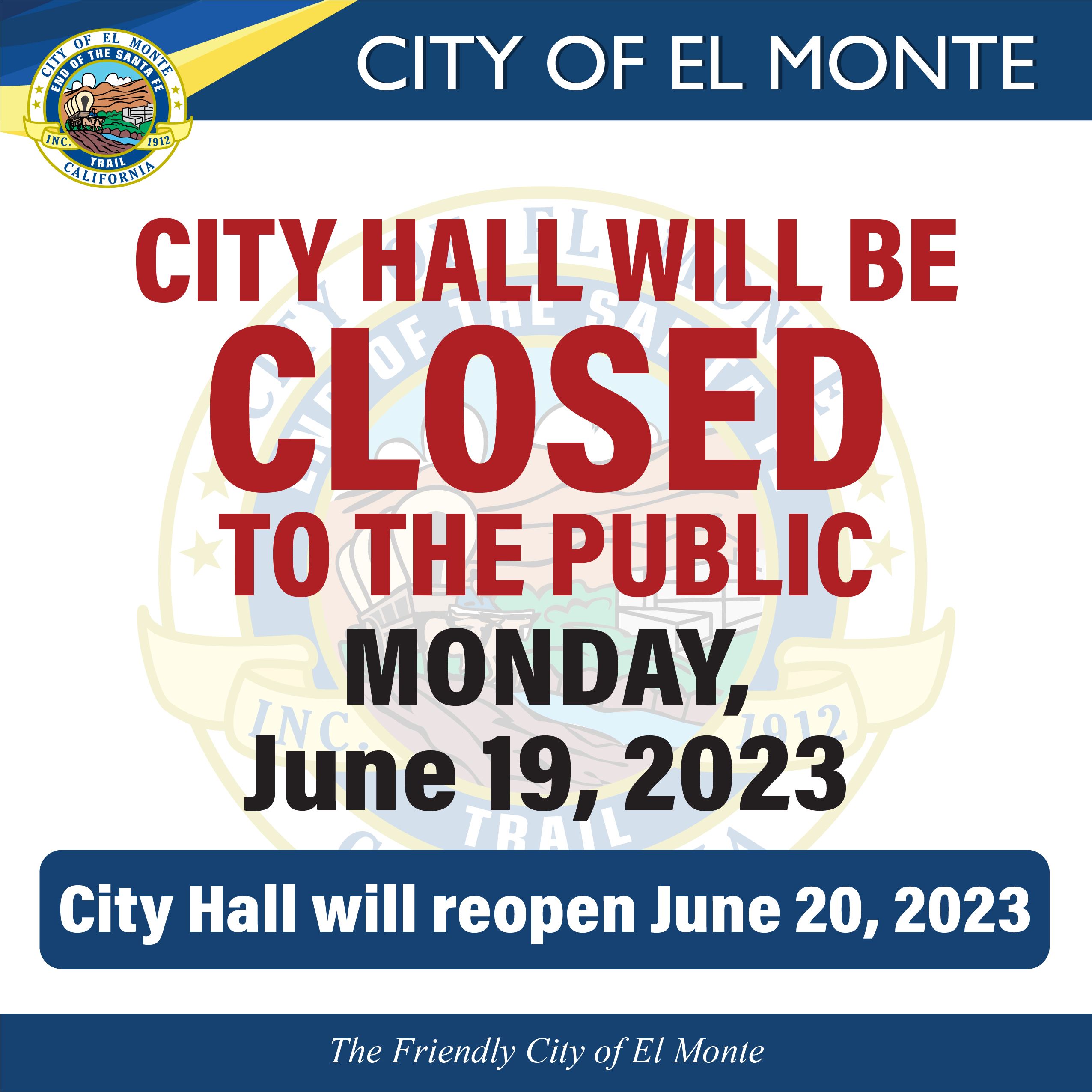 social media - city hall closed 06-19-2023